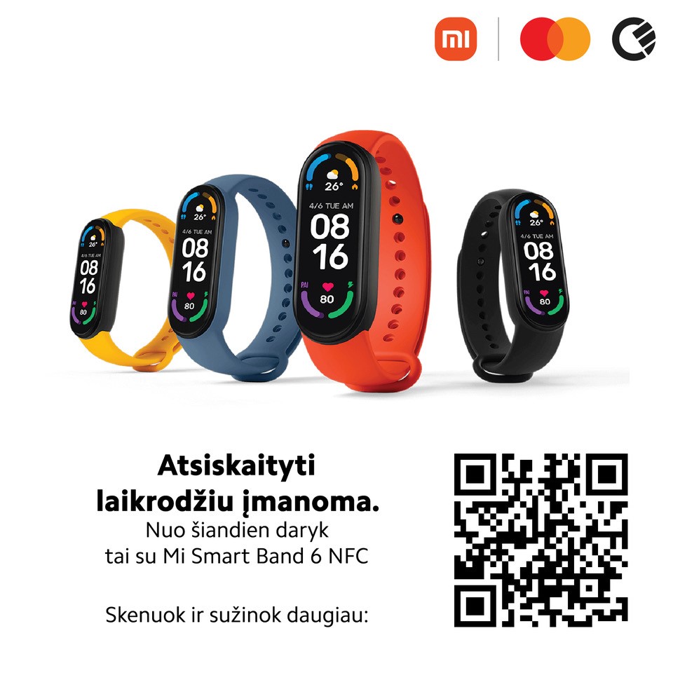 Ismanioji apyrankė Mi Smart Band 6 NFC